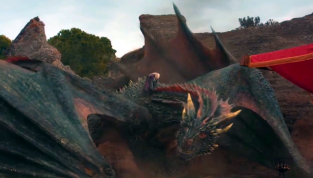 Drogon Lands at the Dragon Pit